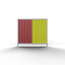 Mobile fence Trapez | Sheet metal panel: red / yellow | height: 2.00 m